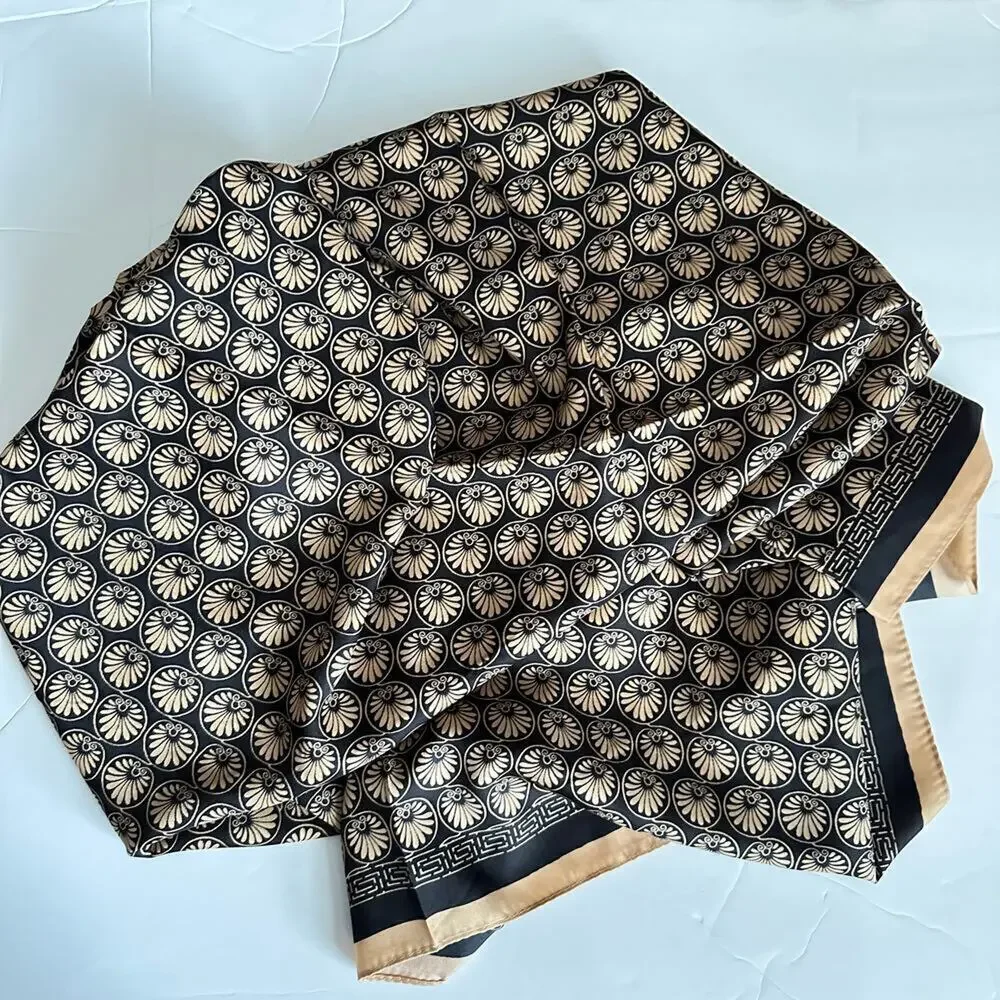👉 Golden Shell Elegance Silk Scarf